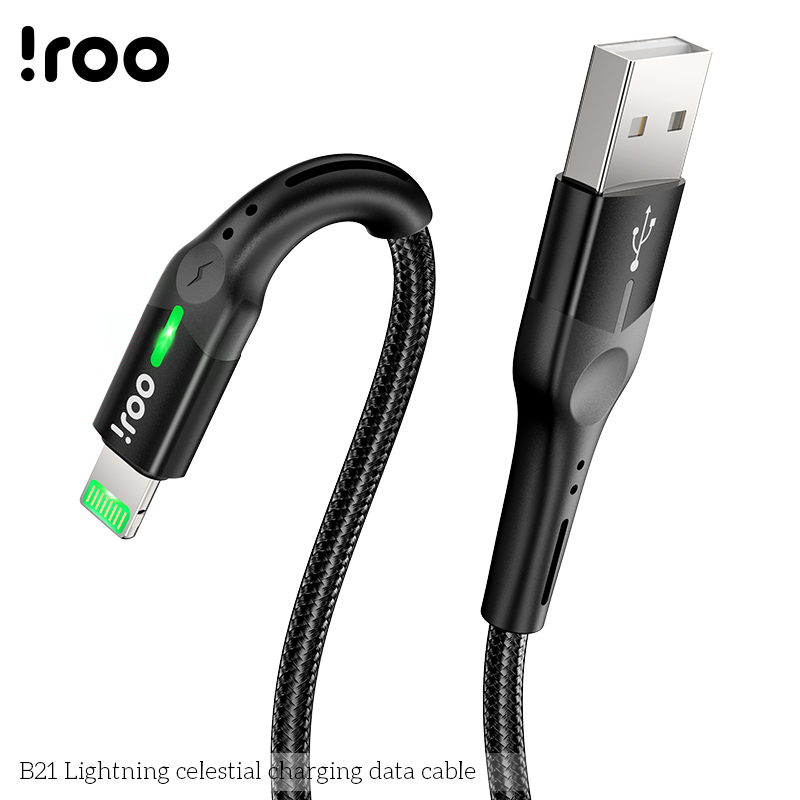 iRoo B21 | Dual LED Lightning USB Cable - 1 Meter