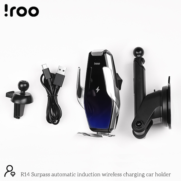 iRoo R14 | Automatic Induction Wireless Charging In-Car Holder