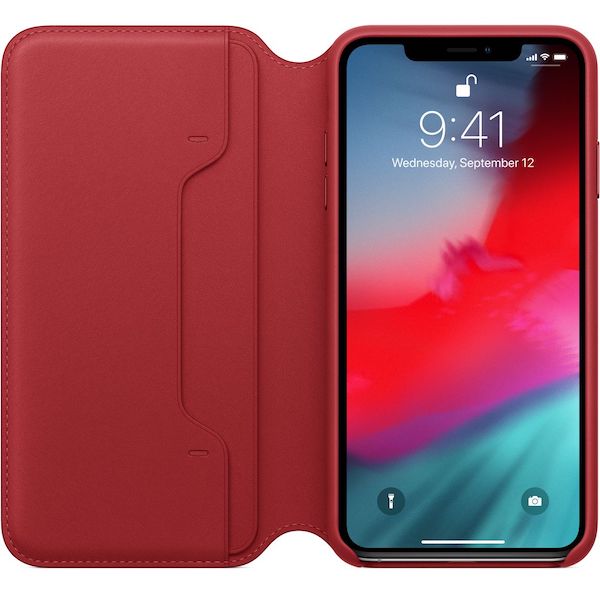 IPHONE XS MAX SPECK PRESIDIO CARD FOLIO CASE - RED/GREY