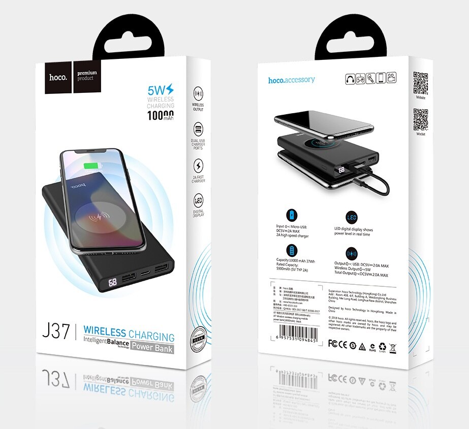 Hoco J37 | Wireless Charging Power Bank