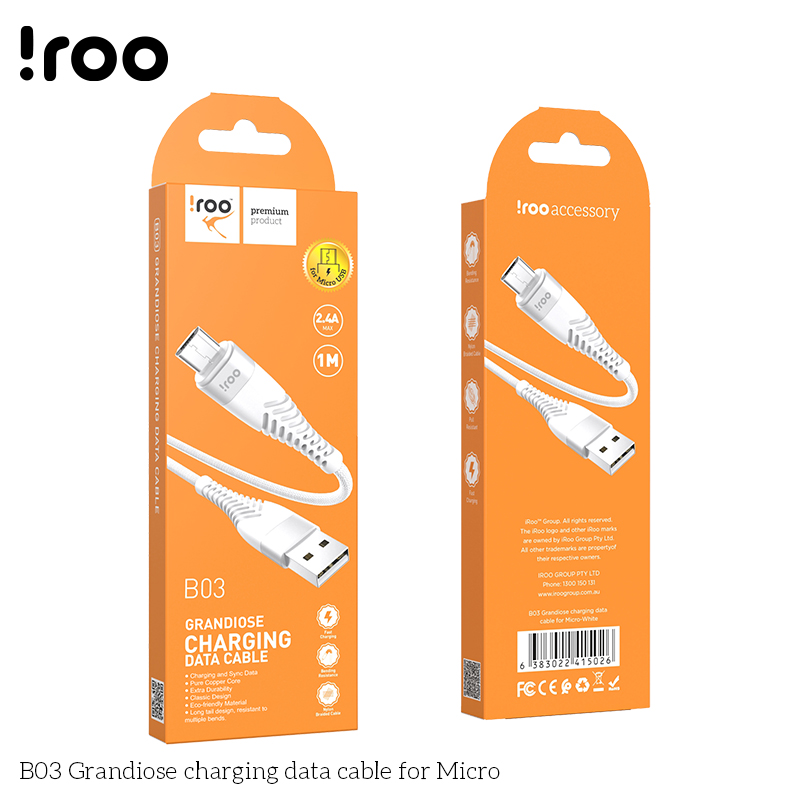 iRoo B03 | 2.4A Grandiose Micro Usb Cable