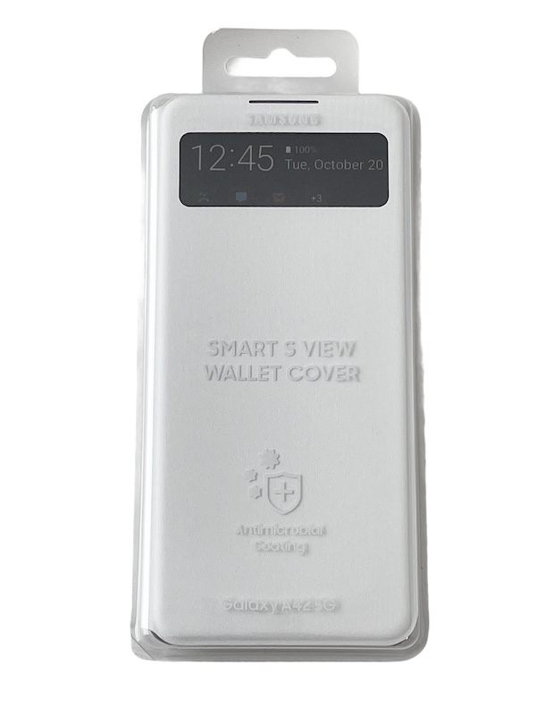 Genuine Samsung Smart S View Wallet Cover | Samsung A42 5G - White