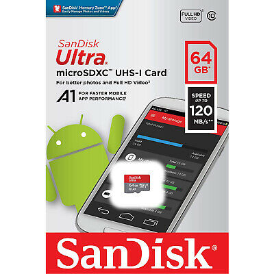 Sandisk Ultra A1 microSDXC | 64GB 120 MB/s