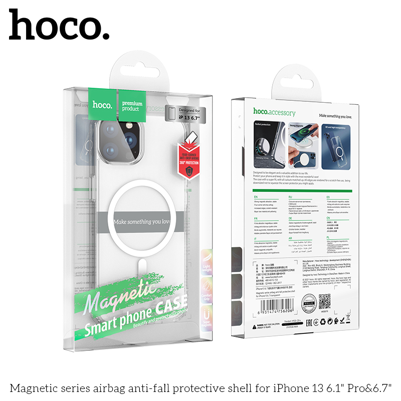 Hoco Magnetic Series | Heavy Duty - iPhone 13 Pro Max - Clear