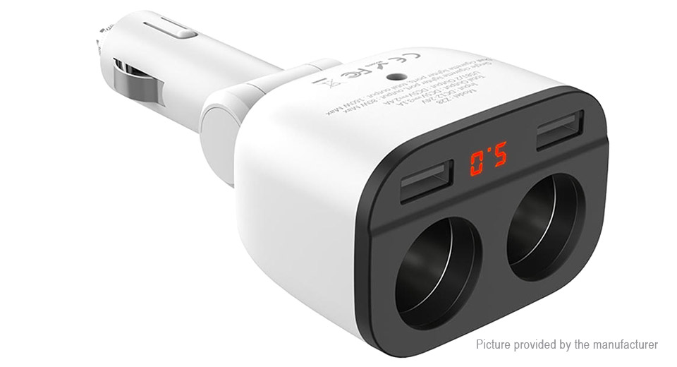 Hoco Z28 | 2xUSB 2xCigarette Sockets (3.1A) Car Charger