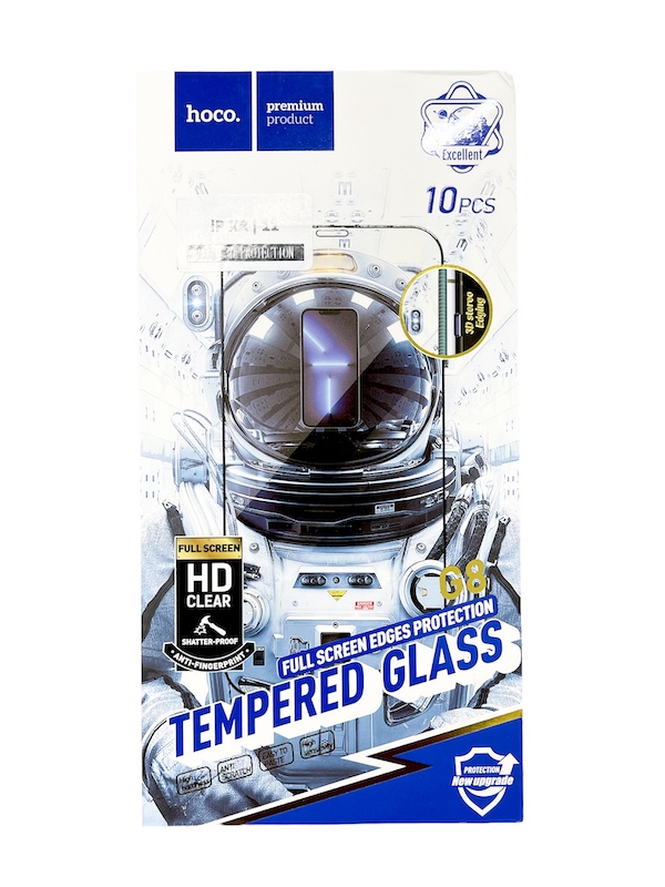 Hoco G8 | Full 3D Tempered Glass | iPhone 13 Pro Max/14Plus (6.7) - [10 GLASS PACK]