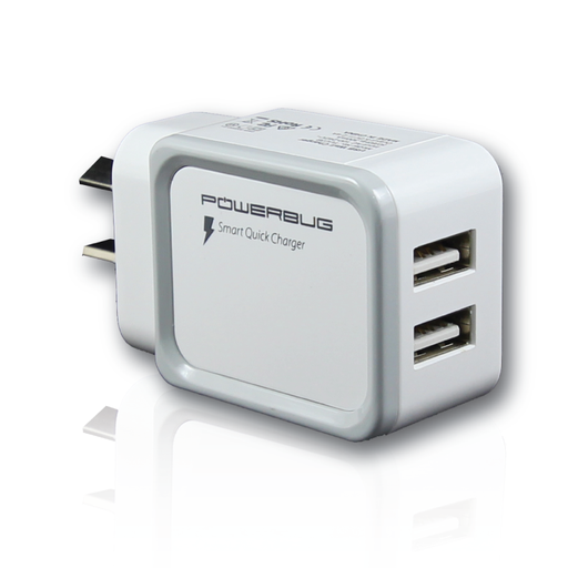 [Powerbugg3] Powerbug | Dual Ports 2nd Gen Smart Chip AC Wall Charger (AU Approved)