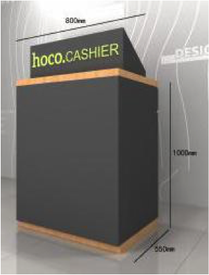 [SY10A] SY10A Cashier Desk (L800xD550xH1000mm)