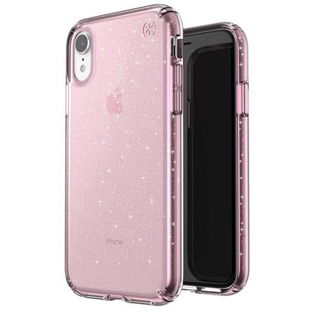 [117068-6603] Speck Presidio Clear + Glitter | iPhone XR - Rose Pink