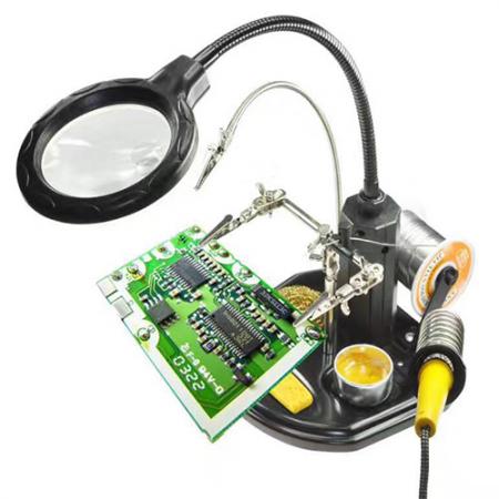 [BC-31275] BEST TE-802 | Soldering Helping Hand With LED Magnifierier 220V