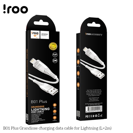 [BC-31286] iRoo B01 Plus | Grandiose Lightning Cable - 2M