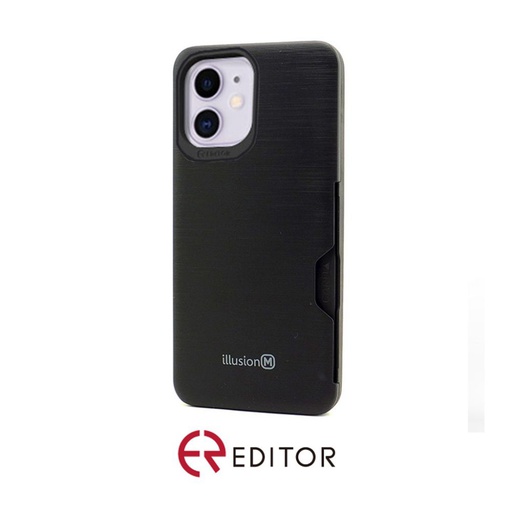 [BC-31289] Editor Illusion w/ Card Slot | iPhone 12 mini (5.4) – Black