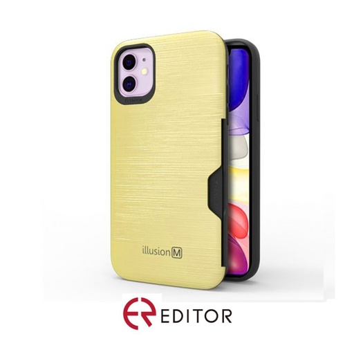 [BC-31298] Editor Illusion w/ Card Slot | iPhone 12 (6.1) – Gold