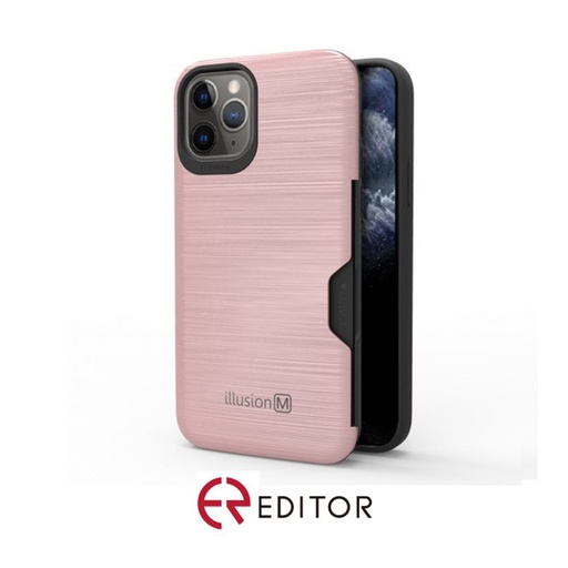 [BC-31300] Editor Illusion w/ Card Slot | iPhone 12 (6.1) – Rose Gold