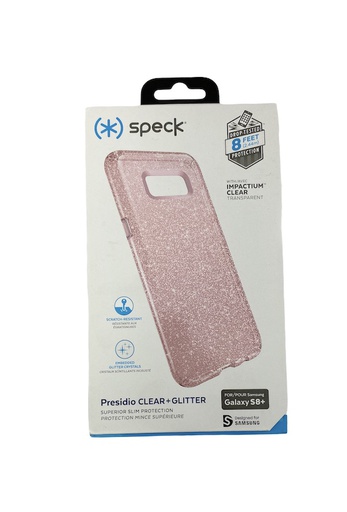 [90262-5978] [BW-L02] Speck Presidio Clear + Glitter | Samsung Galaxy S8 Plus - Rose Gold
