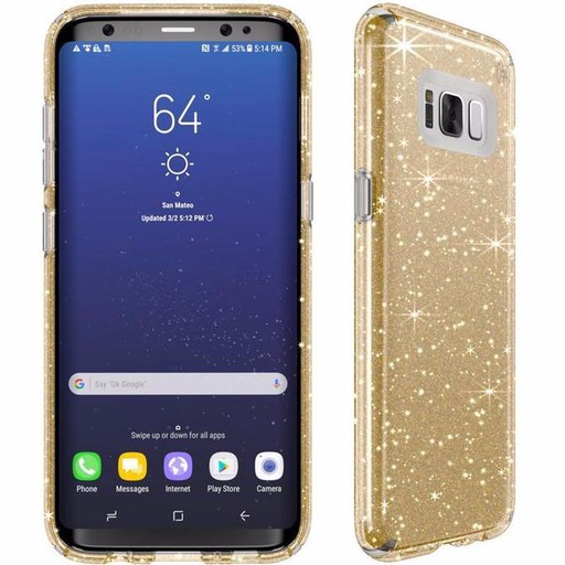 [90262-5636] Speck Presidio Clear + Glitter | Samsung Galaxy S8 Plus  Gold  [BW-L02]