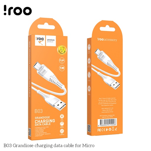 [B03] iRoo B03 | 2.4A Grandiose Micro Usb Cable