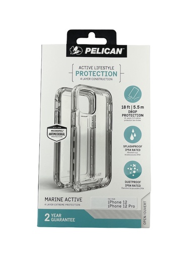 [PP043818] Pelican Marine Active 5.5m Drop Protection | iPhone 12/12 Pro (6.1) - Clear