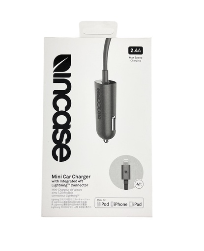 [EC20145] Incase Apple Mfi Approved | 2.4A Lightning Car Charger - 1.2m
