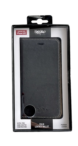 [MOCSPAE118BLC] Genuine Mossimo Folio Leather Wallet | iPhone 6/6s - Black/Brown