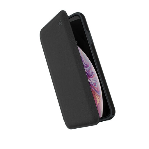 [117109-7358] Speck Products Presidio Folio iPhone XS Max - Heathered Black/Grey