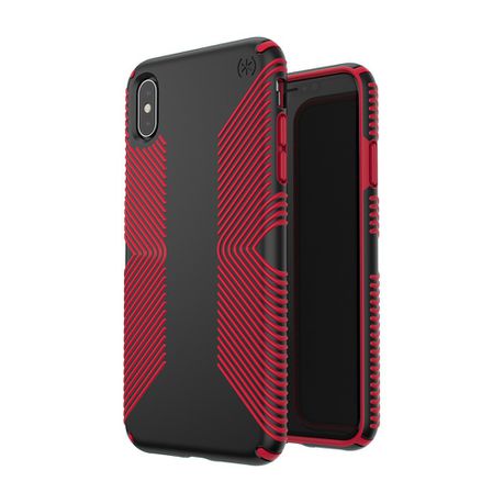 [117106-C305] Speck Presidio Grip | iPhone XS Max - Black/Red