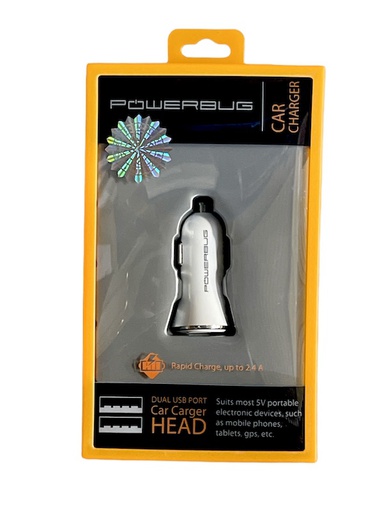 [BC-32274] Powerbug | 2.4A Dual USB ports Car Charger