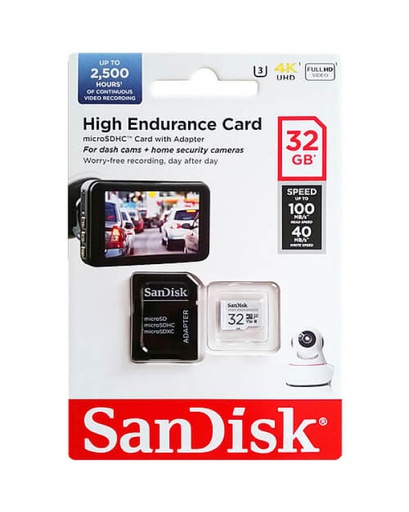 [SDSQQNR-032G] SANDISK HIGH ENDURANCE | 32GB 100MB/S MICRO SDXC CARD With ADAPTER