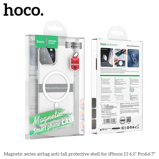 [BC-32326] Hoco Magnetic Series | Heavy Duty - iPhone 14/13 (6.1) - Clear