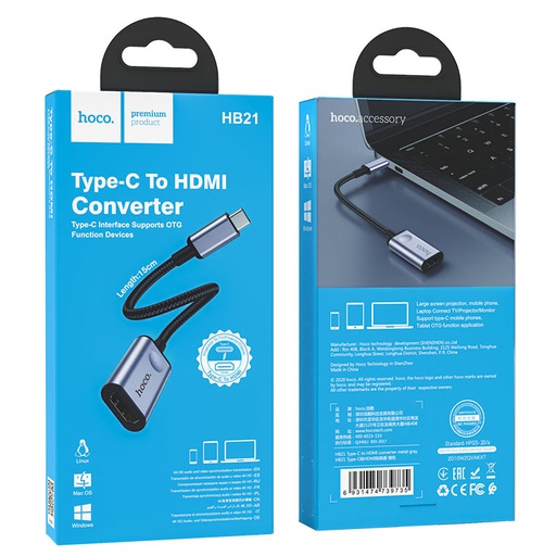 [HB21] Hoco HB21 | Type-C To HDMI Converter