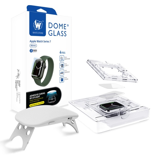 [BC-32383] Korean Whitestone UV Full Glue Dome Glass - Apple Watch series 7 (45mm) - 2PACK