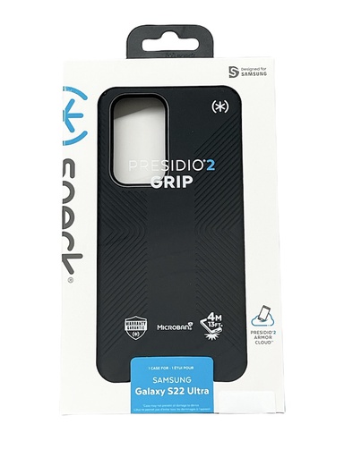 [144228-D143] Speck Presidio2 Grip | Samsung S22 Ultra (6.8) - Black