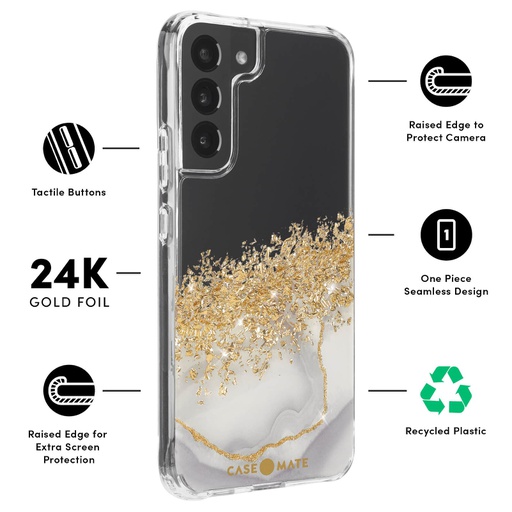 [CM048064] Case-Mate Karat Marble Case | Samsung S22 Plus