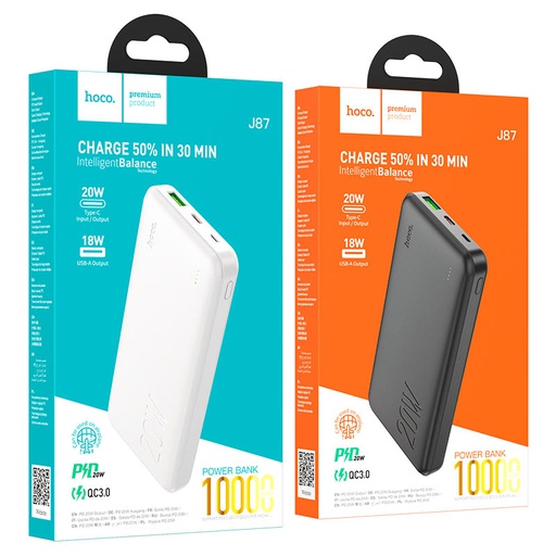 Hoco J87 | Tacker PD20W+QC3.0 power bank(10000mAh)