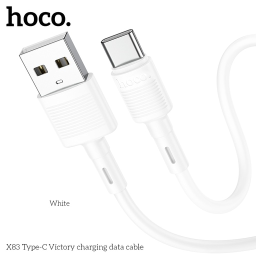 [BC-32748] Hoco X83 Victory | USB-A to Type-C Cable - White
