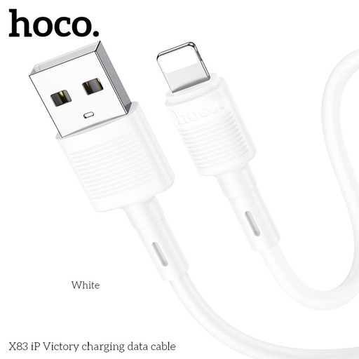 [BC-32749] Hoco X83 Victory | USB-A to Lightning Cable - White