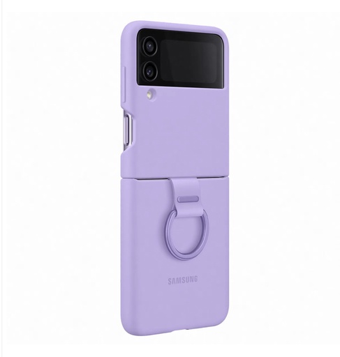 [EF-PF721TVEGWW] Original Samsung Galaxy Z Flip 4 Silicone Cover /w Ring - Lavender