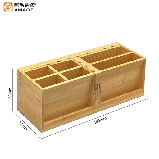 [BC-32815] Amaoe M63 Wooden Repair Storage Box for Tools/Screwdrivers