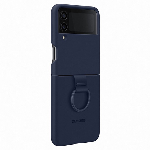 [EF-PF721TNEGWW] Original Samsung Galaxy Z Flip 4 Silicone Cover /w Ring - Navy