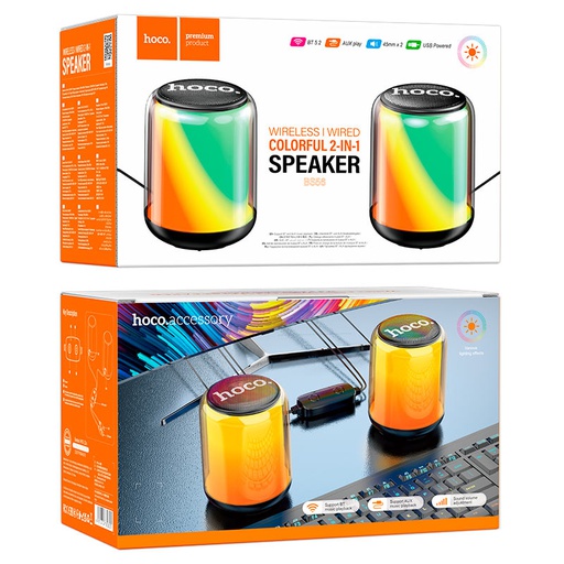 [BC-33021] Hoco BS56 |  Colorful BT wired 2-in-1 computer speaker