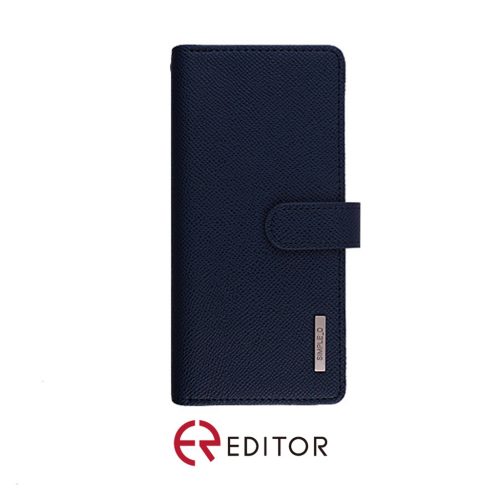 [BC-33044] Korean Simple D Double Folio | iPhone 14 Pro (6.1) - Navy