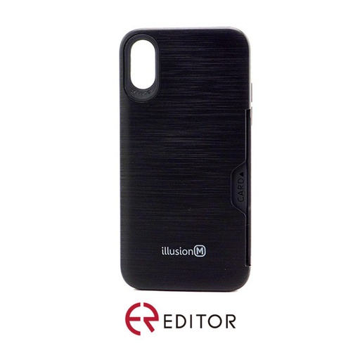 [BC-30323] Editor Illusion w/ Card Slot | iPhone XR – Black