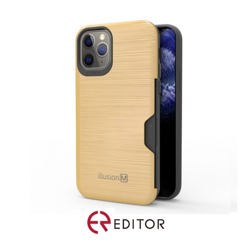 [BC-30340] Editor Illusion w/ Card Slot | iPhone 11 Pro Max – Gold