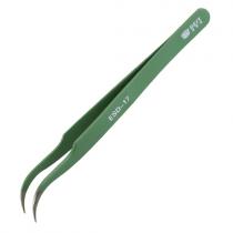 [BC-30408] BST-17 Precision Anti-static ESD Stainless Steel Tweezers Green