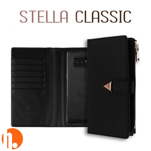 [BC-30536] Korean Stella Detachable Diary | iPhone 11 Pro (5.8) - Black